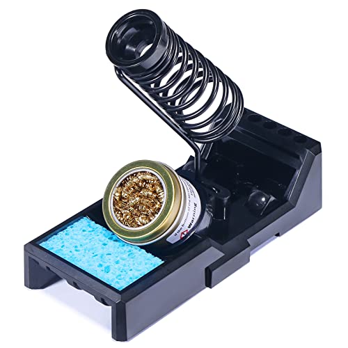 YIHUA X-4 Premium Soldering Iron Holder with Brass Wool, Cleaning Sponge and Solder Tip Slots - Image 1