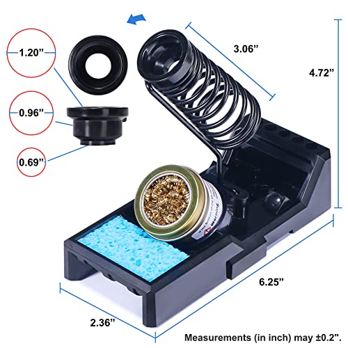 YIHUA X-4 Premium Soldering Iron Holder with Brass Wool, Cleaning Sponge and Solder Tip Slots - Image 2