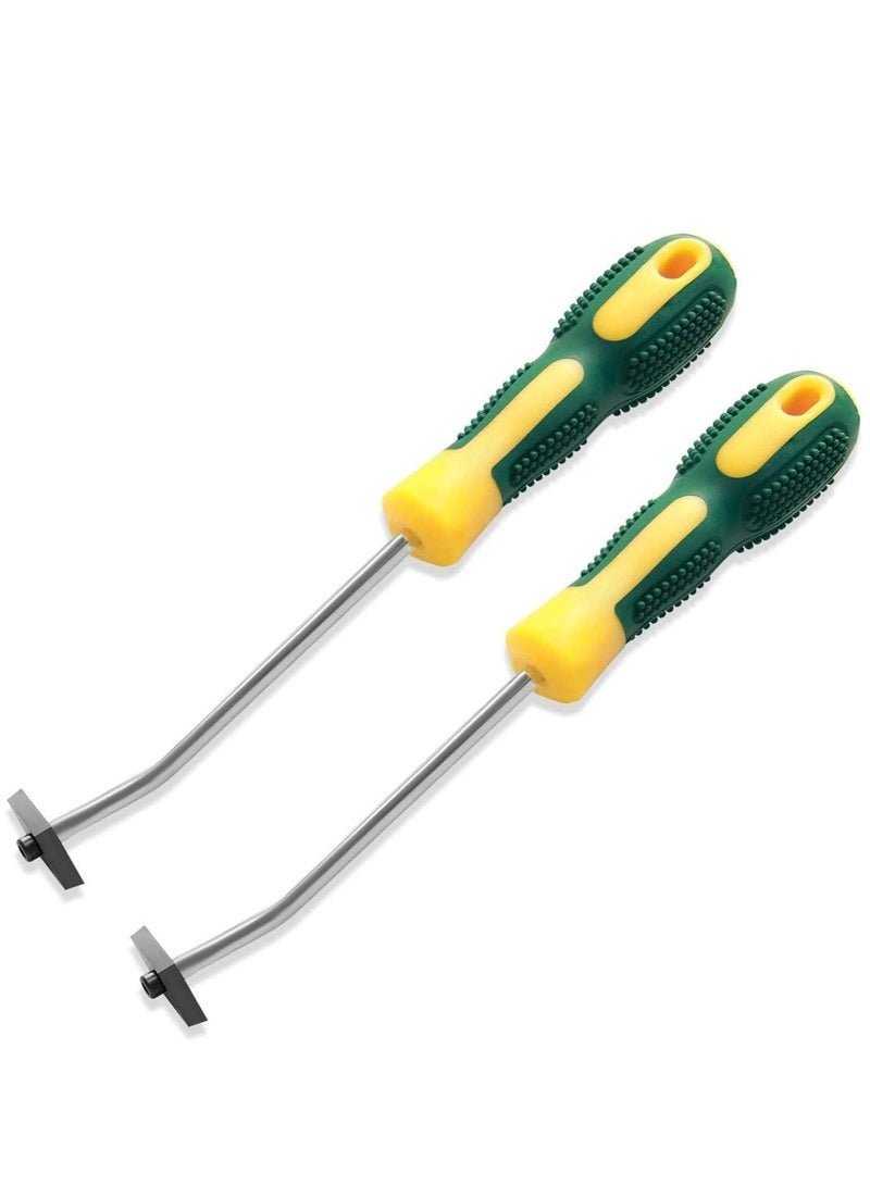 2 Pack Tile Grout Removal Tool, Caulking Removal Tool Detachable Tungsten Steel Blades Tile Joints Seams Scraper Corners Grout Caulking Cleaner Remover Tile Removal Tool for Tile - Image 1