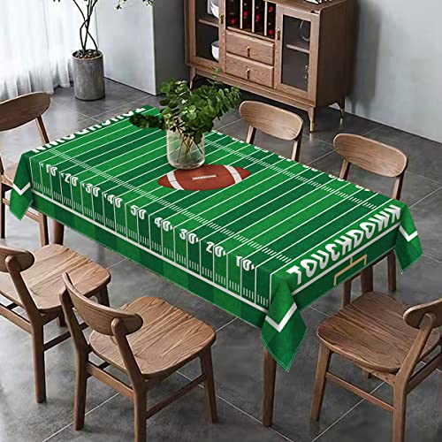 Hafangry American Football Field Tablecloth Game Time Touchdown Sport Themed Party Decoration Kitchen Dining Room Home Rectangular Table Cover 60×84inches - Image 5