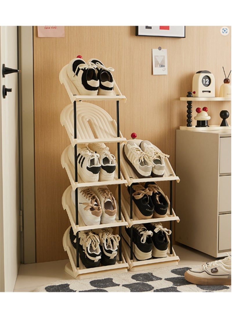 5-Tier Shoe Rack, Freestanding Vertical Shoe Storage Organizer, Large Capacity Shoe Shelves for Entryway and Closet, Easy Assembly and Space-Saving, 26.5*28*106cm (White) - Image 1