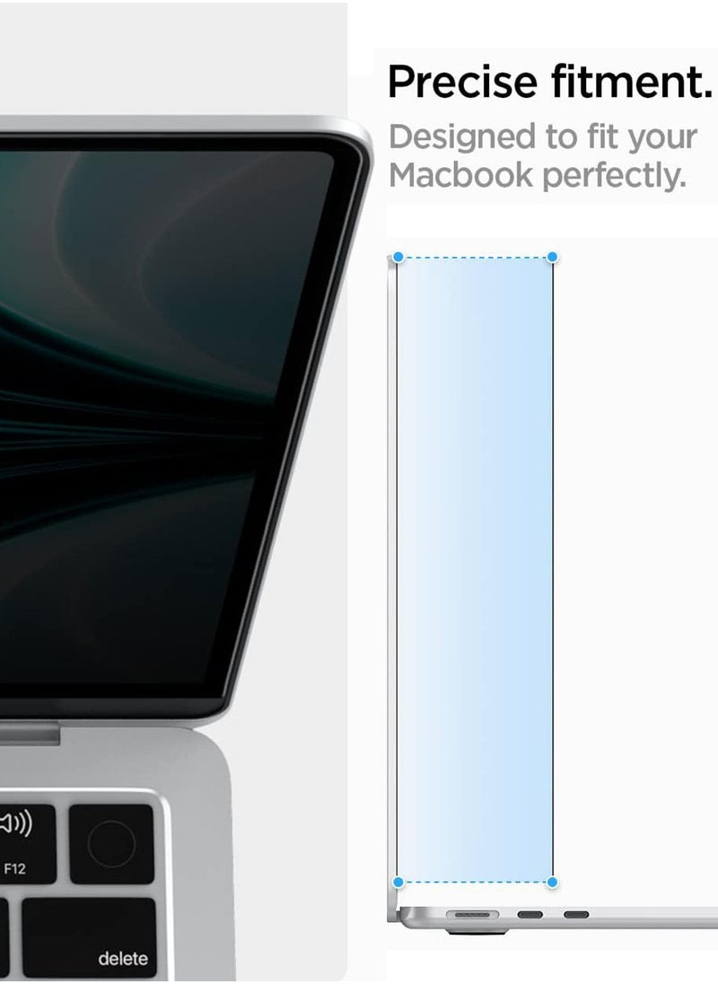 Spigen - MacBook Air 13 inch Privacy Filter Screen Protector Film [SafeView] M4 (2025) / M3 (2024) / M2 (2023) [Snap on install / Removable] - Image 1