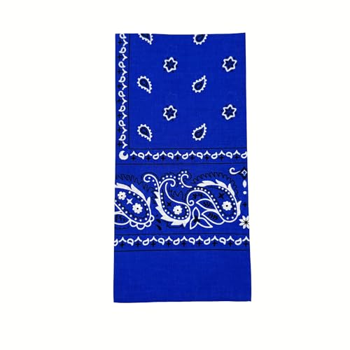 Vamqor 100% Cotton 10 Pack Fine Bandanas（Royal Blue） - Image 4