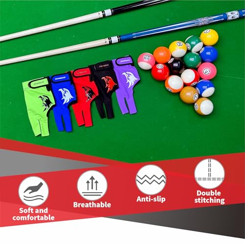 soamotoi Pool Glove Left Hand 3 Finger for Right-Handed Player, Breathable Billiards Glove Quick Dry, Durable Pool Cue Gloves, Professional Snooker Cue Gloves for Billiards Accessories (Black, L) - Image 5