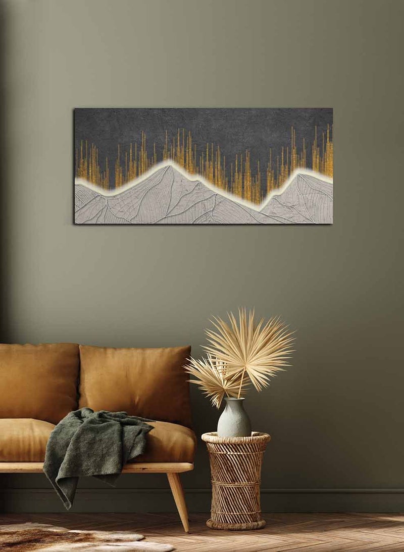 لوحة كانفاس على إطار خشبي بمنظر بانوراما، تصميم فن تجريدي، للمنزل، غرفة المعيشة، المكتب، الديكور - Image 1