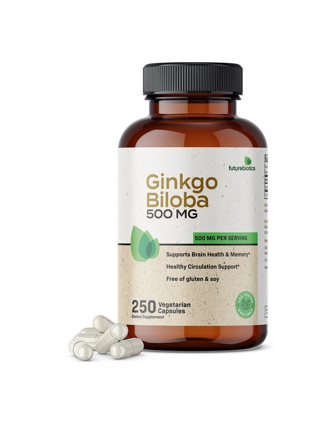 Futurebiotics Ginkgo Biloba 500Mg Extra Strength Nongmo 250 Vegetarian Capsules - Image 1