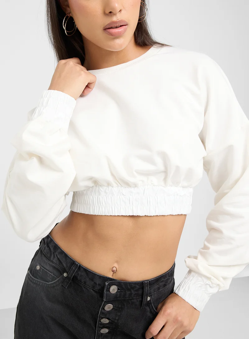 trendyol Crop Knitted Sweatshirt