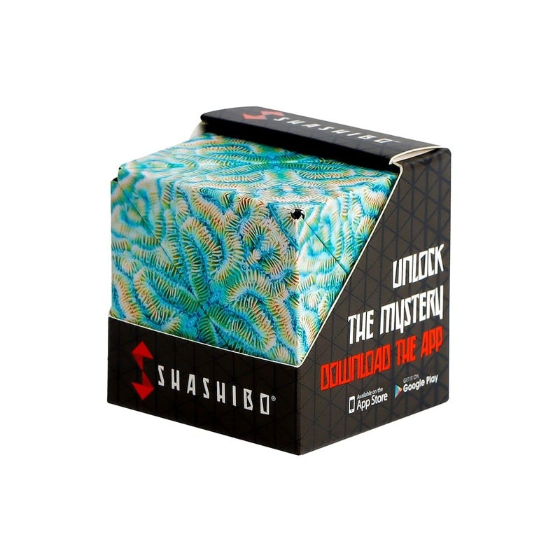 SHASHIBO Shape Shifting Box - Award-Winning, Patented Fidget Cube w/ 36 Rare Earth Magnets - Transforms Into Over 70 Shapes, Download Fun in Motion Toys Mobile App (Undersea - Explorer Series) - Image 1