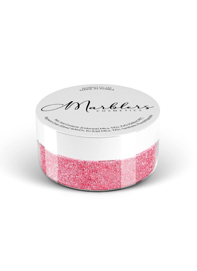 MARBLERS Chunky Mica Powder [Ballerina Pink Pearl] 0.11Oz (3G) Highly Pigmented Nontoxic Vegan Crueltyfree Lip Gloss Eyeshadow Body Butter Nail Polish Nail Art Party Body Face Makeup  - Image 1