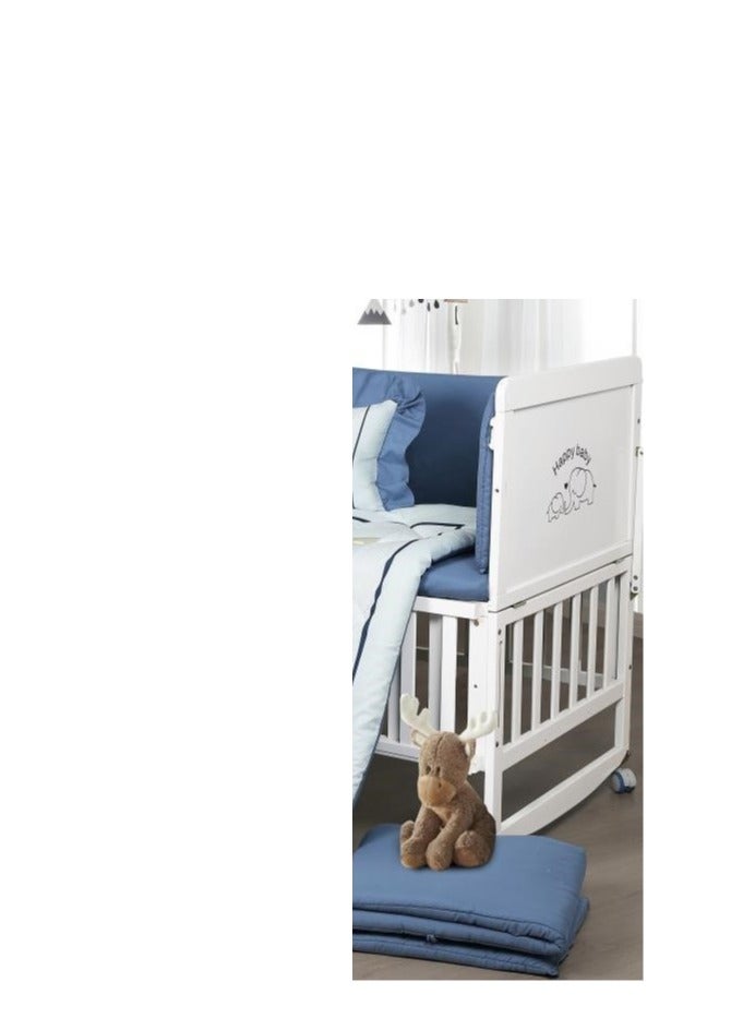 هورس مفرش سرير حواجز سرير اطفال 5 قطع صيفي ليمنح طفلك الراحة من المايكروفايبر ، 5 قطع مقاس اللحاف 132x104سم - Image 4