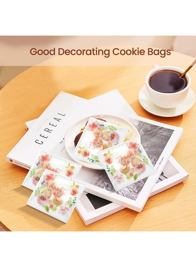 NUOMI 100Pcs Thank You Cellophane Bags Self Adhesive Cookie Bags Resealable Treat Bags For Dessert, Party Treats, Cookie, Candle, Soap, 5.5"X6.7" - Image 3