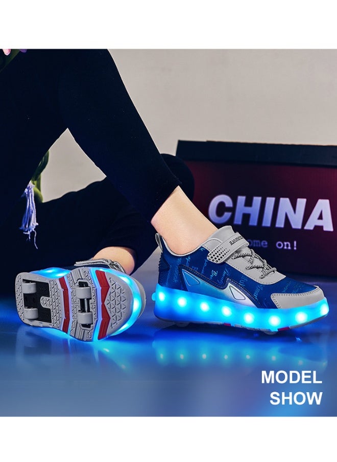 NIBEMINENT Kids Roller Skates Shoes 4 Wheels Roller Shoes Boys Girls Wheel Shoes Roller Sneakers Shoes for Beginner More Balanced  - Image 2
