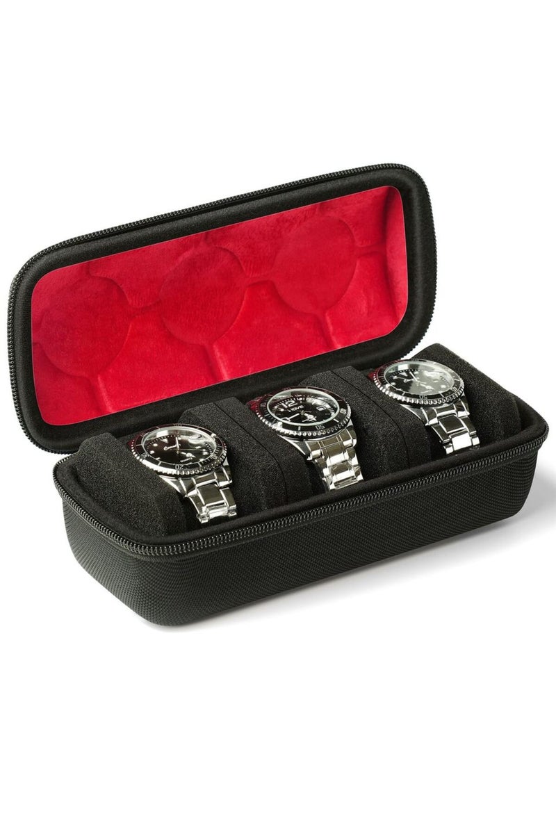3 slots 2/3/5 Slots Watch Travel Case,Hard Watch Roll, Travel Watch Organizer Case with Form-Fitting