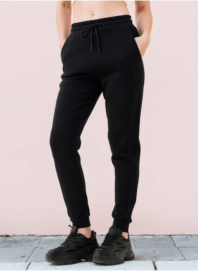 Kappa Kappa Panelled Joggers with Drawstring Closure and Pockets