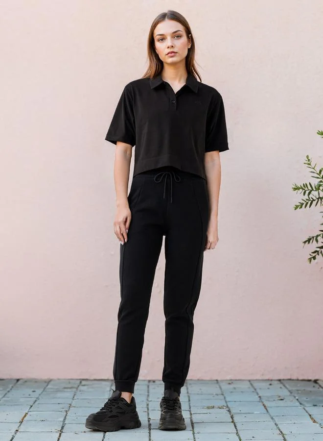 Kappa Kappa Panelled Joggers with Drawstring Closure and Pockets