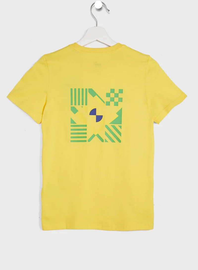 PUMA Brazil Ftblcore Fan Kids T-Shirt