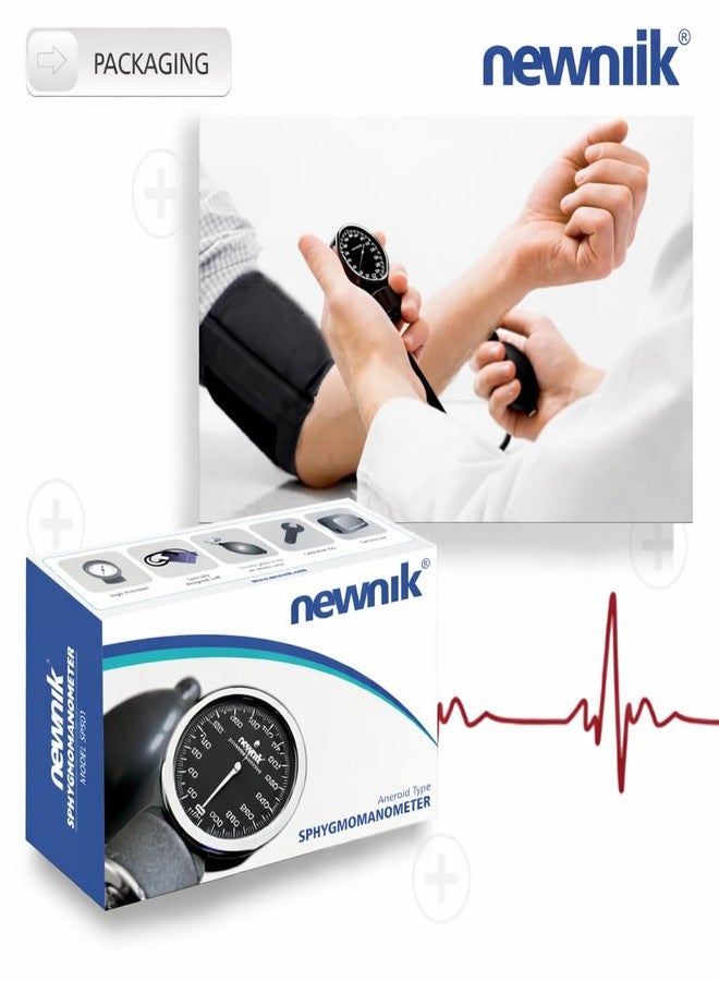 Newnik SP602 Sphygmomanometer | Professional Aneroid BP Monitor with Durable Inflation Bulb, Metal Air Release Valve & Adult Cuff | Manual Blood Pressure Monitor for Home, Clinic & Hospital Use (without stethoscope) - Image 4