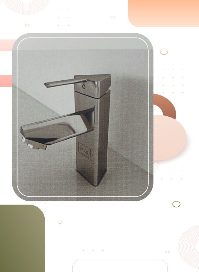 خلاط حمام تركى لون فضى بمقبض واحد من سلسلة ستيما pr-04 - Image 1