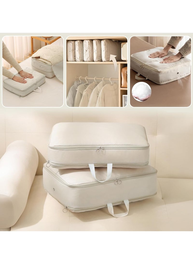 CityRiya-Long Compression Organizer Bags 5 PCS Clothes Storage Bags Travel Luggage Organizer Packing Cubes Travel Organizer Bags Clothing Sorting Bag Compression Pouches Clothes Suitcase Packing Organizers  - Image 3