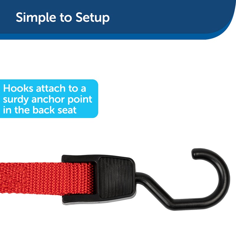 PetSafe Happy Ride Dog Zipline - Secure Backseat Mobility Dog Travel Restraint - Decreases Driver Distraction - Adjustable Strap & Quick-Release Tether Clips - Tool-Free Installation - Image 2