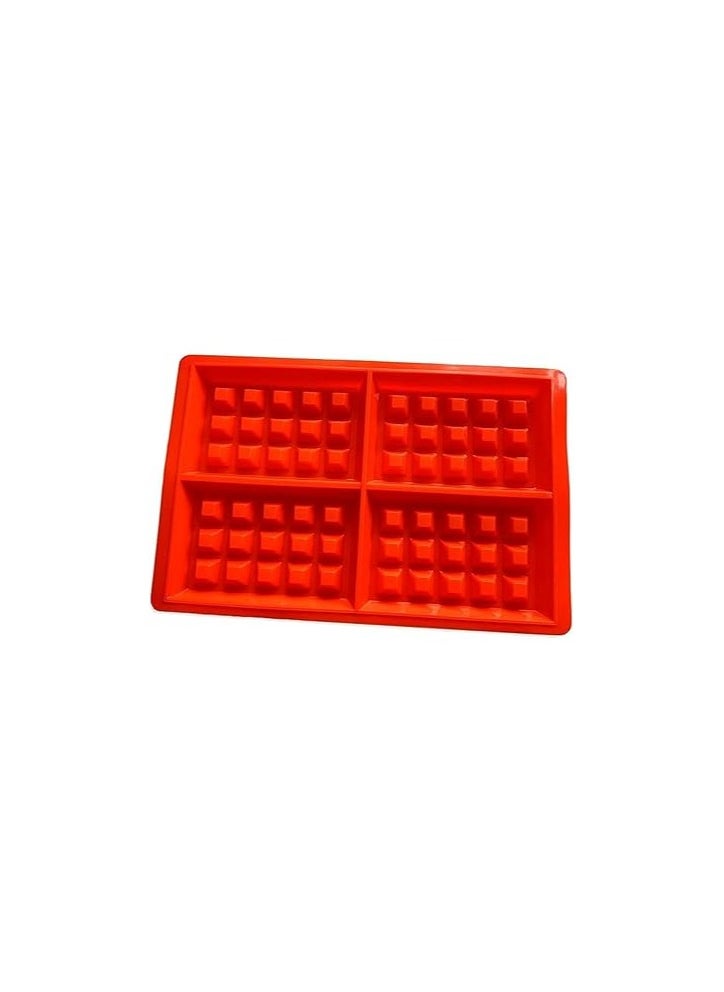 Generic - Waffle silicone mold 7x10 inches- Multi colors - Image 1