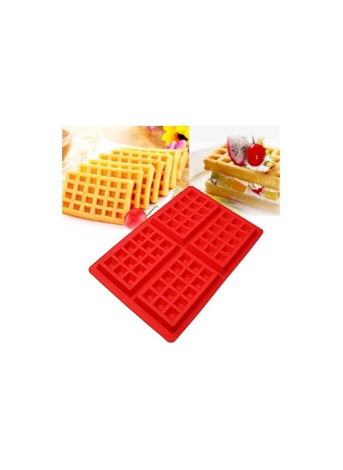 Generic - Waffle silicone mold 7x10 inches- Multi colors - Image 1
