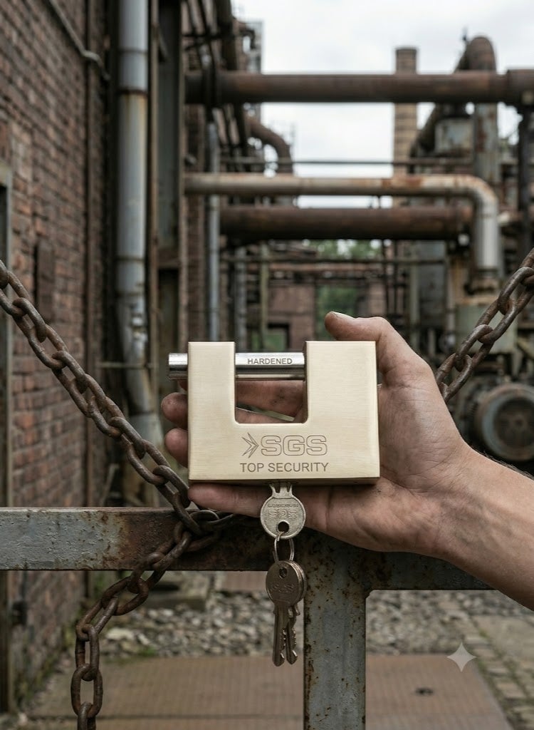 SGS 90mm Rectangular Pad Lock - Image 3