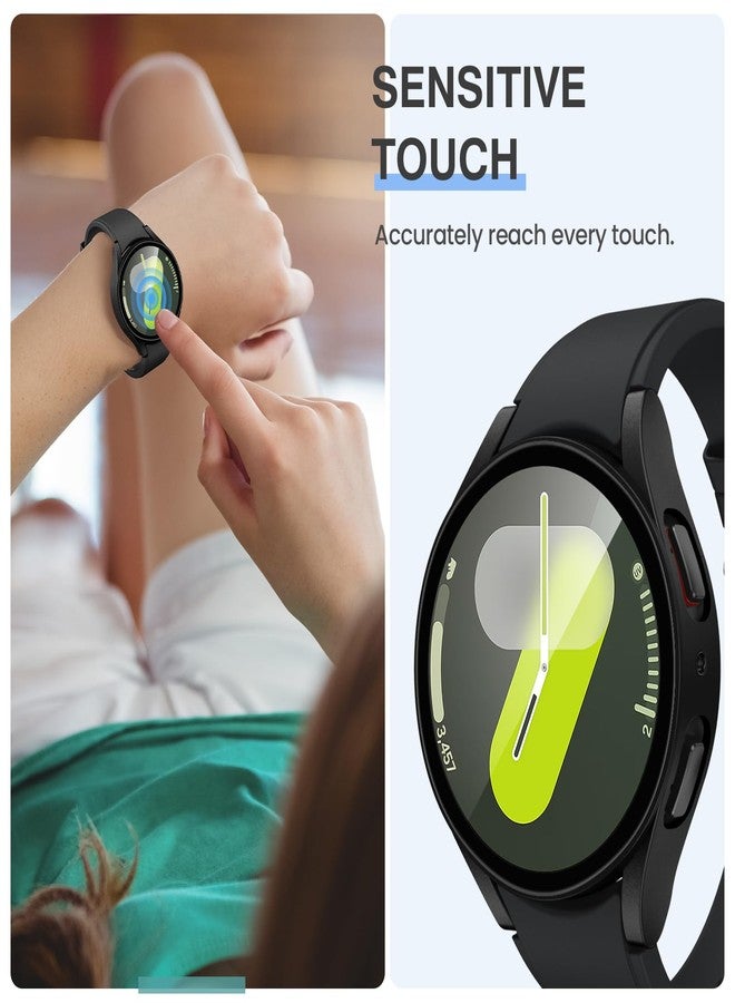 Tensea [2Pack for Samsung Galaxy Watch 7 2024 Screen Protector Case 40mm Accessories, Protective Face Cover for 40 mm, Hard Bumper Built-in Tempered Glass Film for Women Men - Image 5