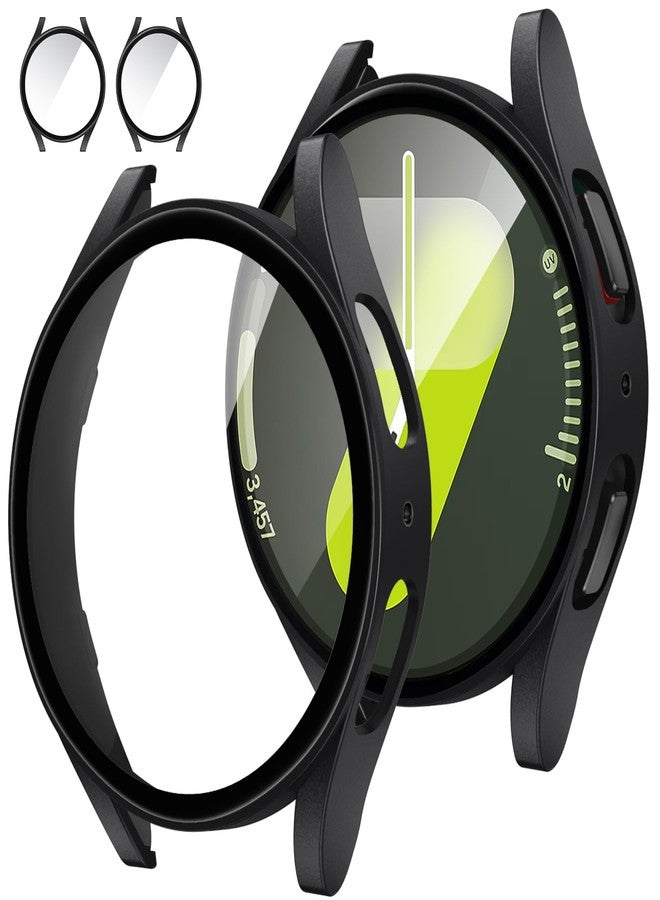 Tensea [2Pack for Samsung Galaxy Watch 7 2024 Screen Protector Case 40mm Accessories, Protective Face Cover for 40 mm, Hard Bumper Built-in Tempered Glass Film for Women Men - Image 1