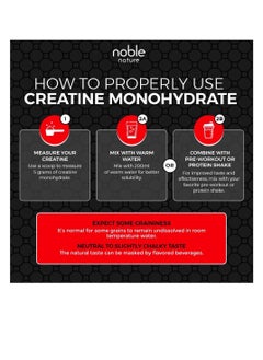 noble nature Creatine Monohydrate Powder - Micronized & Unflavoured for Muscle Building Support (60 Servings- Pack of 2)  - Image 2