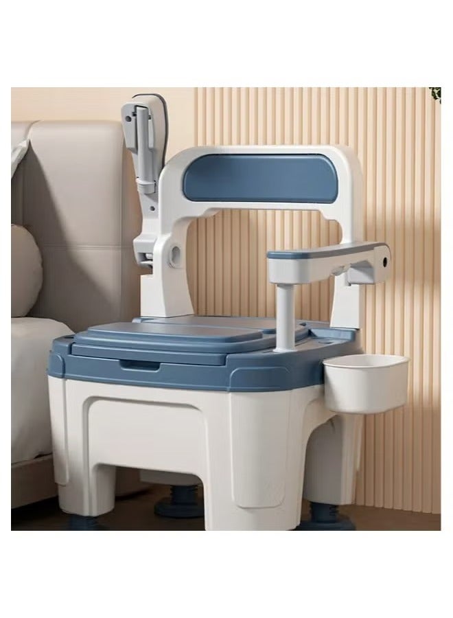 Rehabilitation Equipment Elderly Pregnant Toilet, Wheeled Urinal Chair, Detachable Portable Toilet Chair, User Toilet Aid  - Image 1