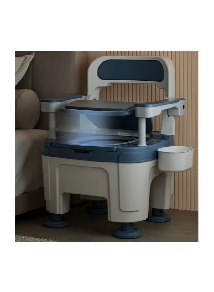 Rehabilitation Equipment Elderly Pregnant Toilet, Wheeled Urinal Chair, Detachable Portable Toilet Chair, User Toilet Aid  - Image 3