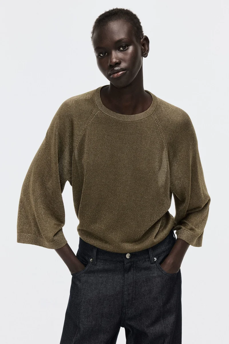 H&M Fine-knit glittery top