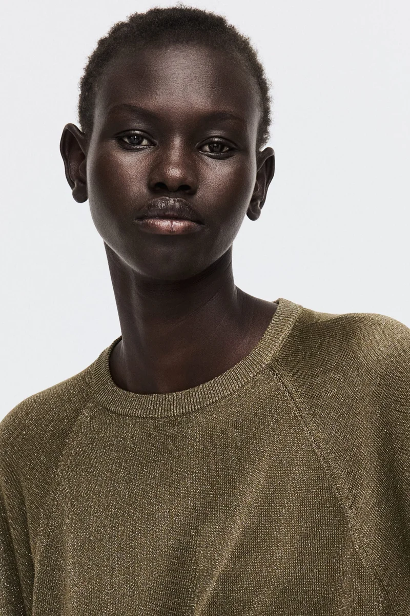 H&M Fine-knit glittery top