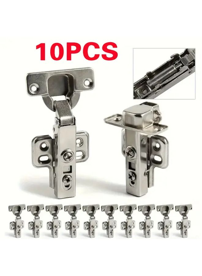 10 Pcs Half Cover Hinge Soft Closing Cabinet Door Hinges Modern Minimalist Style - Image 1