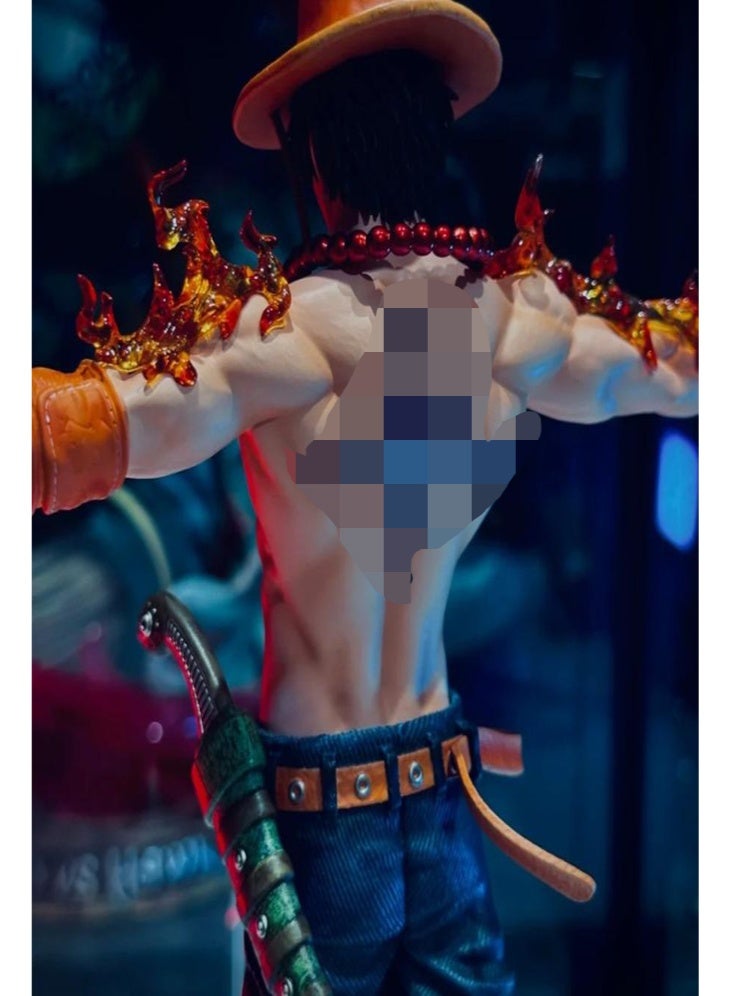 general One Piece Ace Figure  Anime Character Collectible Model Decorative Desktop Display Statue - Image 3