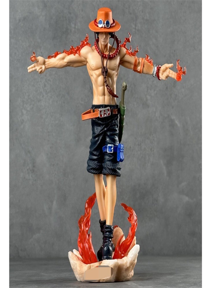 general One Piece Ace Figure  Anime Character Collectible Model Decorative Desktop Display Statue - Image 1