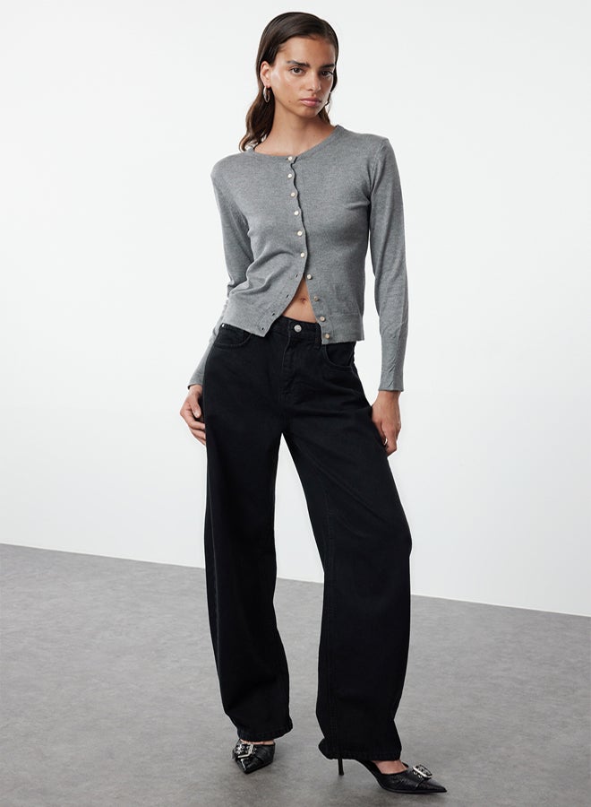 trendyol Black High Waist Barrel Baggy Jeans TWOAW25JE00130 - Image 2