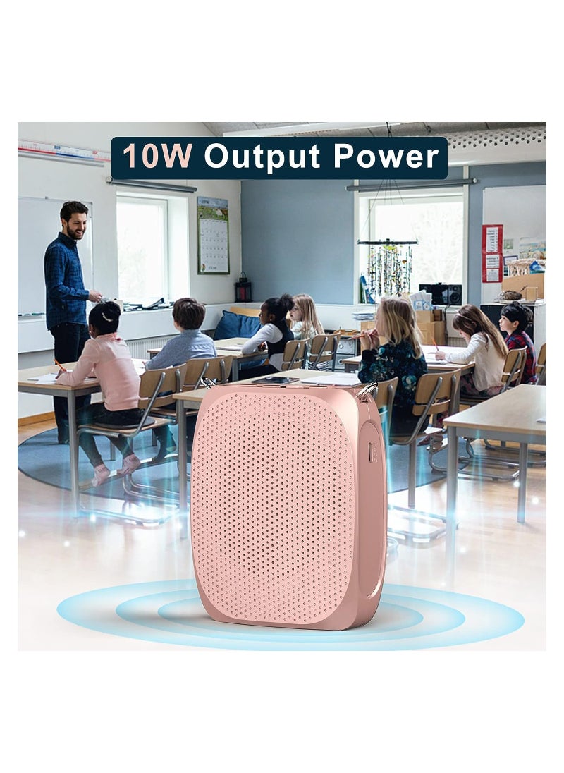 KASTWAVE - Wireless Voice Amplifier, Portable Mini Voice Amplifier with Wired Microphone Headset Waistband, Supports MP3 Format Audio for Teachers, Singing, Coaches, Training, Presentation, Tour Guide - Image 1
