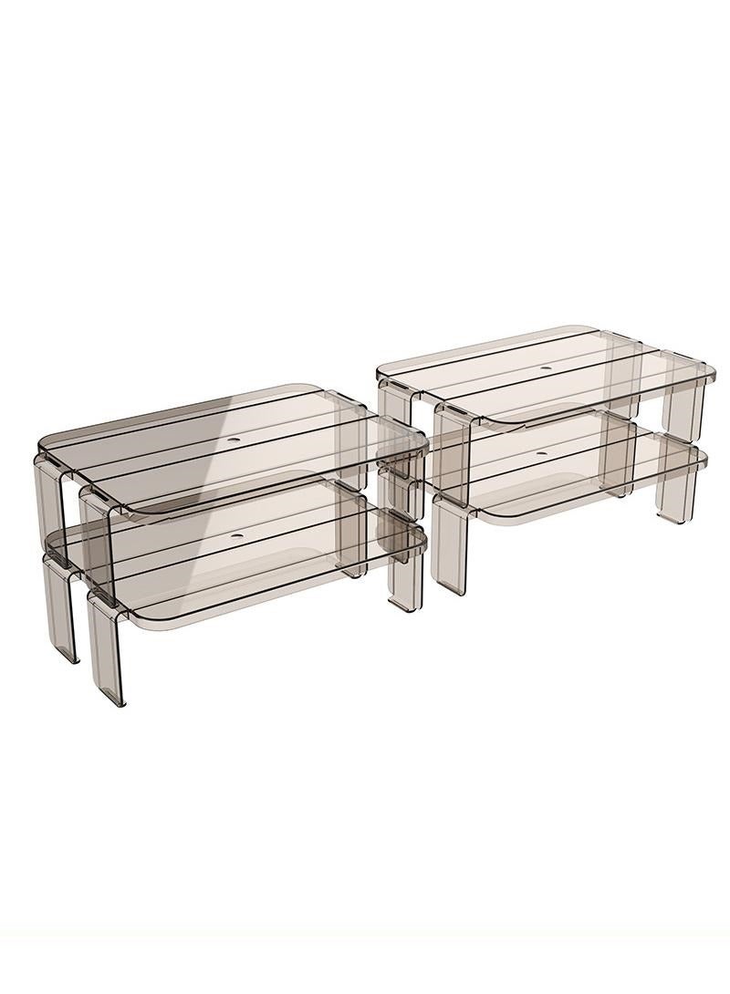 general Stackable Refrigerator Tiered Shelf Brown - Image 2