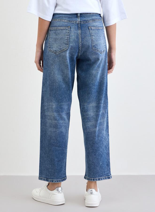 Styli Women Blue Relaxed Fit High Rise Jeans - Image 5
