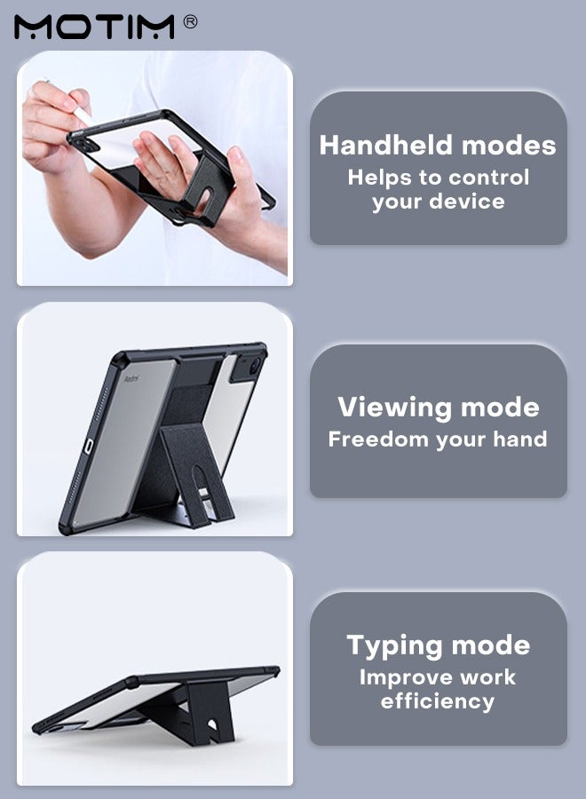 Motim Xiaomi Redmi Pad 10.61 Inch 2022 Case Cover, MLT Grade Protective Shockproof Cover with Kickstand, Clear Hard Back Case with Hidden Handstrap - Image 5