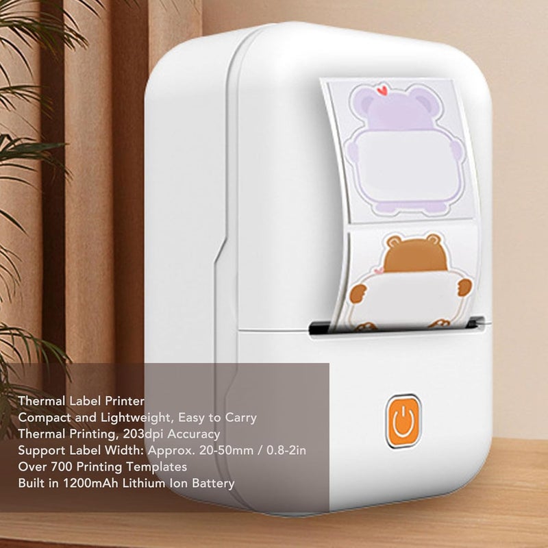 Zopsc Portable Thermal Printer, Wireless Bluetooth Printing Machine for Small Business Address Clothing Mail Barcode Label Mailing Price Tags, Compact 20-50mm Width - Image 5