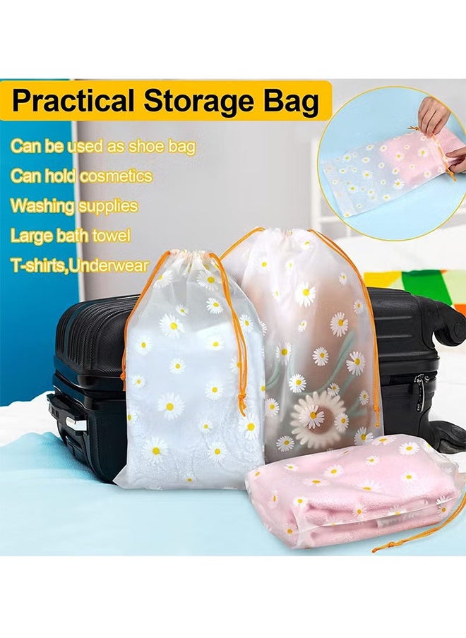 Depend 15PCS 3 Sizes Travel Shoe Bags, Waterproof Drawstring Storage Bags, Reusable Space Saver Storage Bag For Toys Shoe Clothes Towel, Plastic Portable Shoe Organizer Pouch  - Image 5