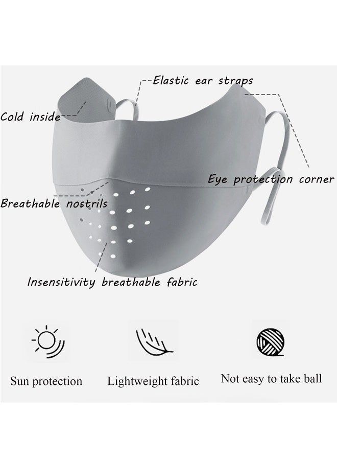 3PCS Ice Silk Sun Protection Face Mask for Women - Image 2