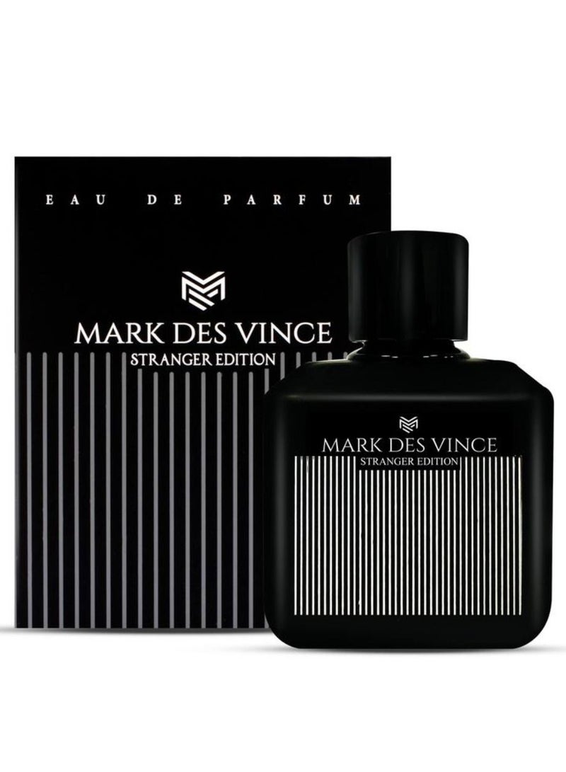 MARK DES VINCE مارك دي فينس سترينجر إديشن إي دي بي للرجال - أو دو بارفان - عطر طويل الأمد للرجال برائحة خشبية عطرية له 100 مل - Image 1