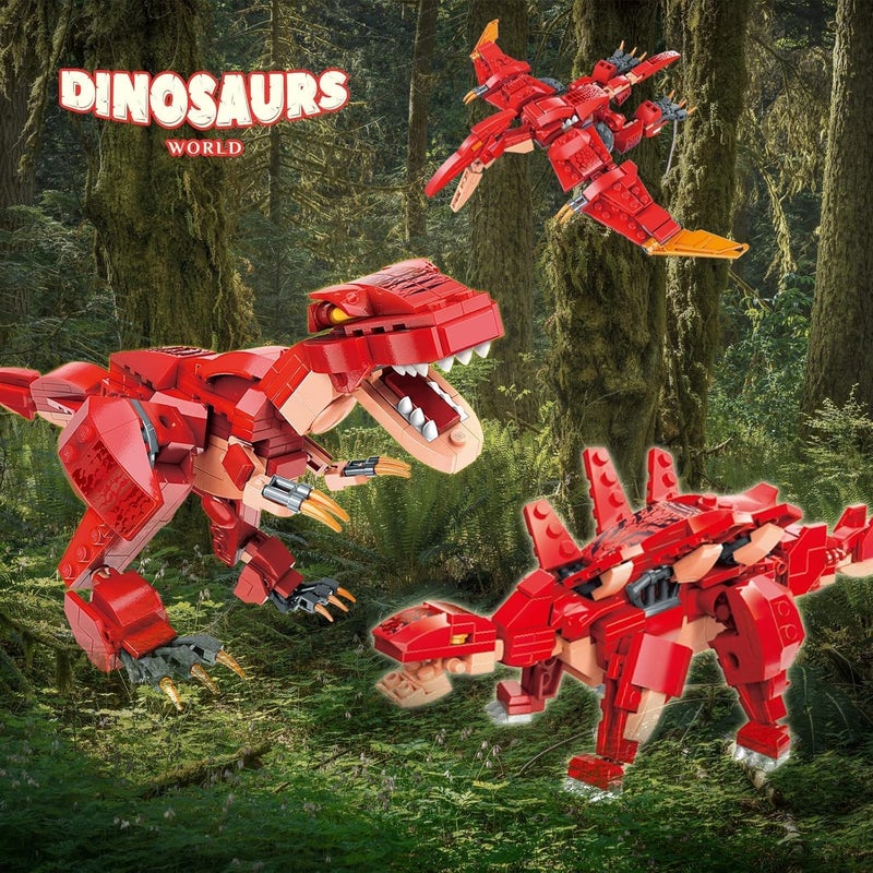 Luckam STEM 3 in1 Dinosaurs Building Kits 287PCS, Toys for Kids Age 6-10 Year Old, Educational Building Sets Best Gifts for Boy 6-10 - Image 4