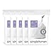 simplehuman Code D 100 Count Dispenser Pack Custom Fit Liners Drawstring Trash Bags 20 Liter 53 Gallon White - Image 1