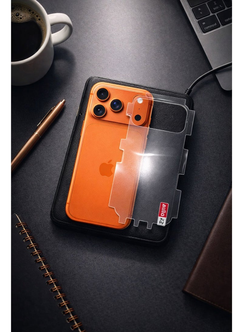 Back & Frame Protector for iPhone 17 Pro Max – Full Protection Against Scratches and Scuffs with a Smooth Feel that Preserves the Phone’s Original Look. - Image 2