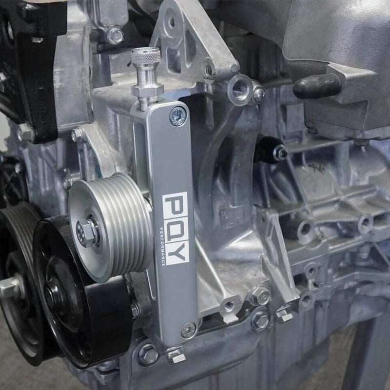 pqy PQY Adjustable EP3 Pulley Kit A/C & P/S Eliminator Kit With Belt Compatible with Honda 8th 9th Civic All K20 and K24 engines  - Image 2